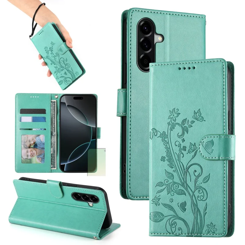 Luxurious Leather Wallet Card Phone Case Cover