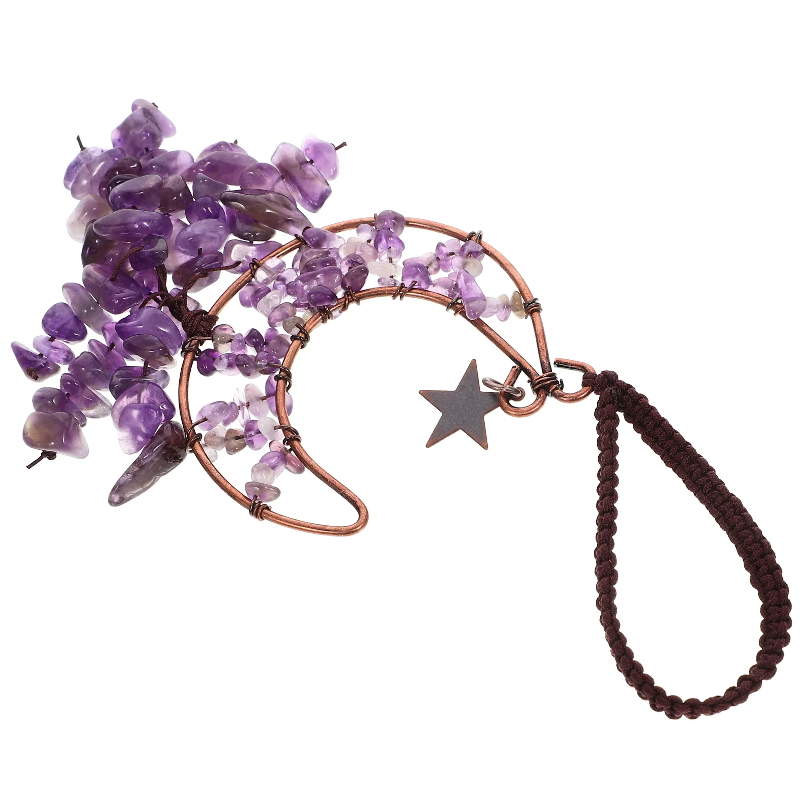 

Rearview Mirror Hanging Ornament Women Car Moon Crystal Decoration Wall