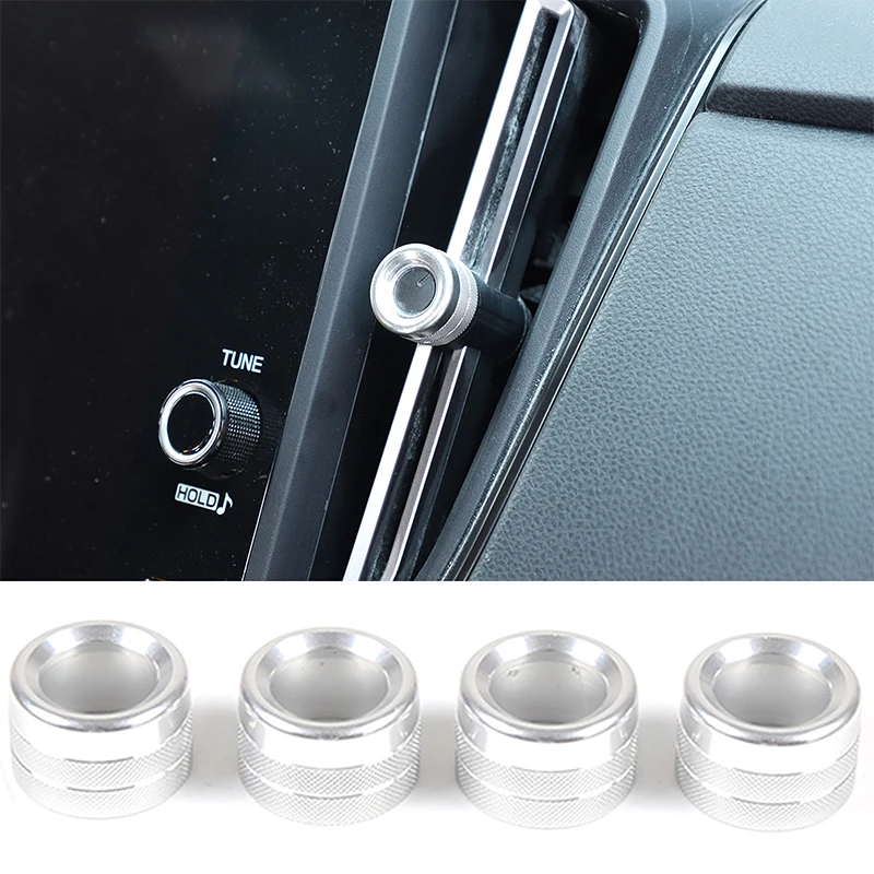 

For Subaru WRX 2021 2022 2023 Car Central Control Volume Media Knob Aluminum Alloy Silver/red Interior Accessories 2 Pcs