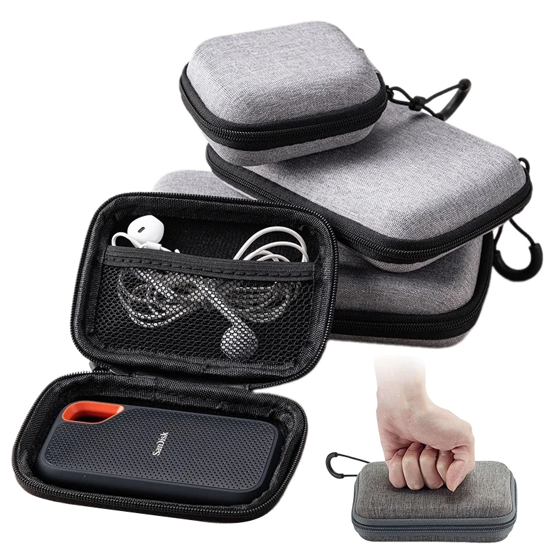 

Mini Hard Case Digital Storage Bag Travel Portable Headphone USB Data Cable Organizer Bag Mobile Phone Charger Protective Case