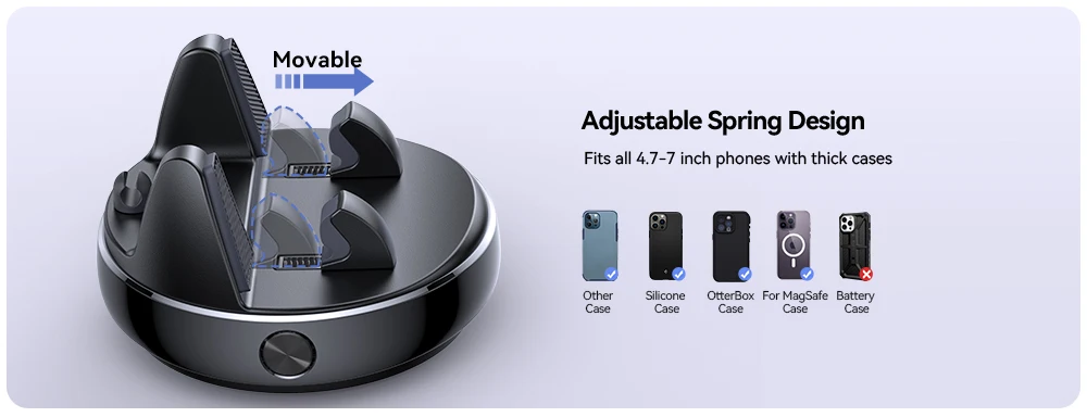 Joyroom Dashboard Car Phone Holder One-Handed Operation 360° Rotation Car Naviga