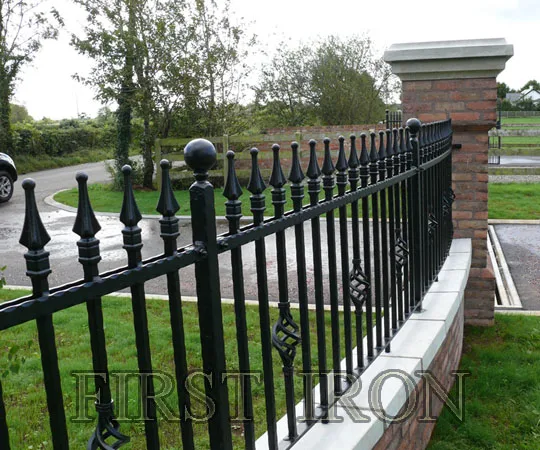 6ftx8ft spear top wrought iron fence, ornamental wrought iron fencing 4