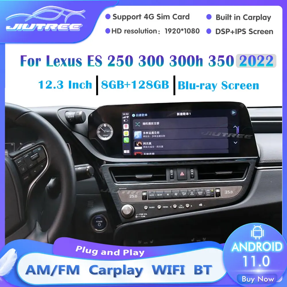 128gb Android 11 Car Radio For Lexus Es Es200 Es300h Es260 Xv70 2020 2021 2022 Carplay