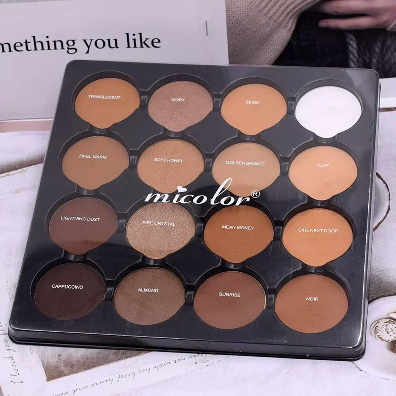 Фото Матовый контур Micolor 16 цветов компактные боковые тени для носа Палетка для макияжа бронзер пудра для лица Контурная Палитра Косметика №4