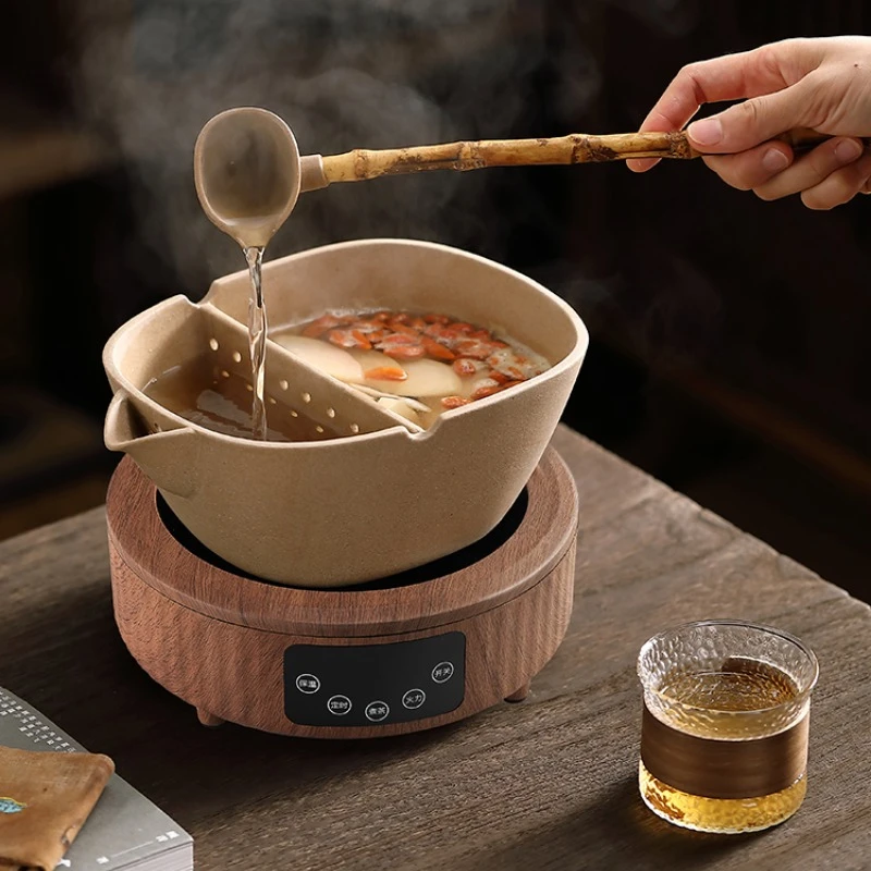 Electric Tea Warmer Stove Household Tea Boiler Set Electric Ceramic Stove Crude Pottery Pot самовар