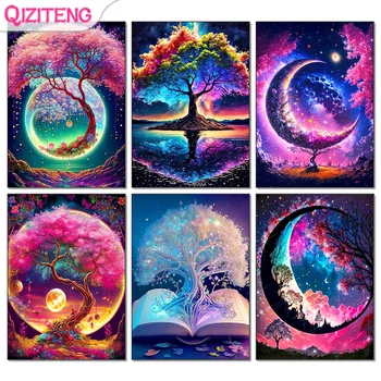 Diamond Painting Fantasy Moon Tree 1