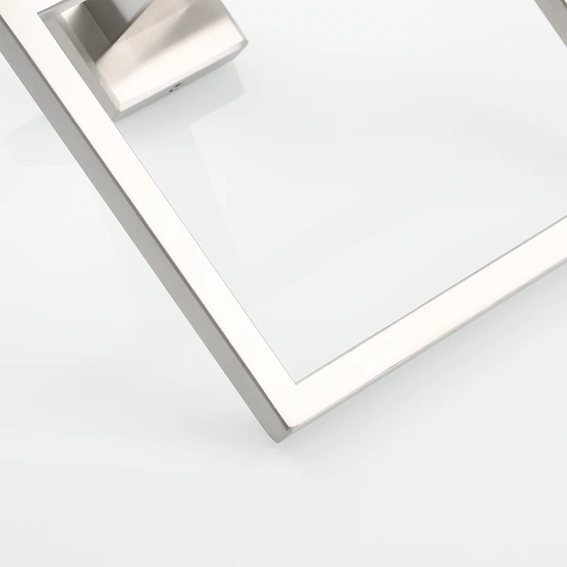 Ciencia 304 Stainless Steel Towel Ring Wall Mounted Hand Towel Holder Drilling Square Accessory Rag Holder for Kitchen