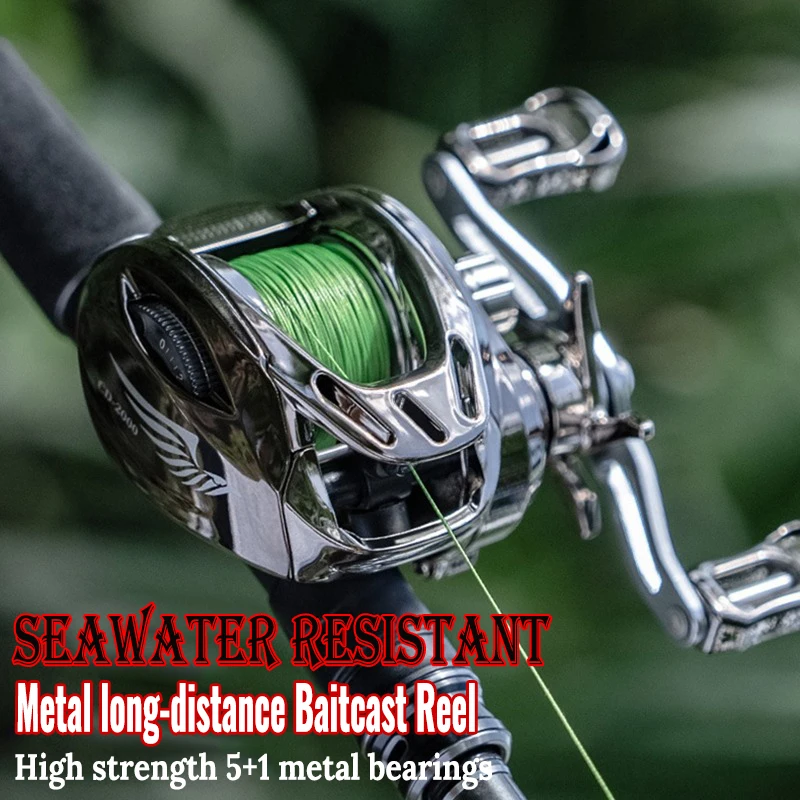 Baitcaster Combo Baitcaster Fishing Reel - 9+1 Ball Bearings, Magnetic  Brake, 6.3:1 Gear Ratio, 40lbs Drag, Carbon Fiber Baitcaster Reel