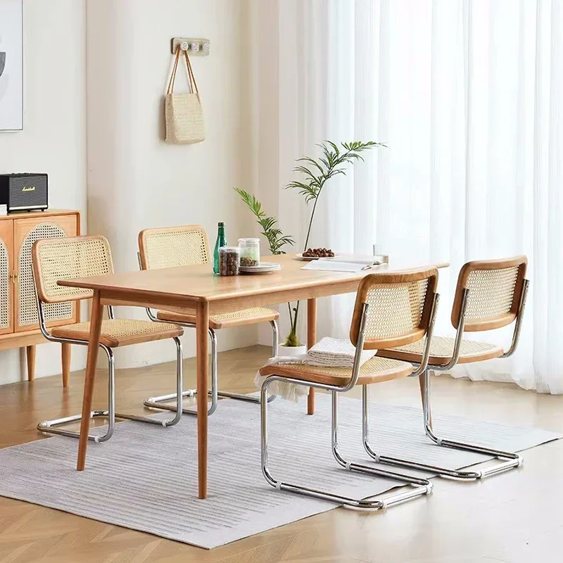 Kitchen Rattan Nordic Dining Chair Cesca Wooden Salon Design Ergonomic Dining Chair Modern Luxury Cadeira Home Furniture WK50DC