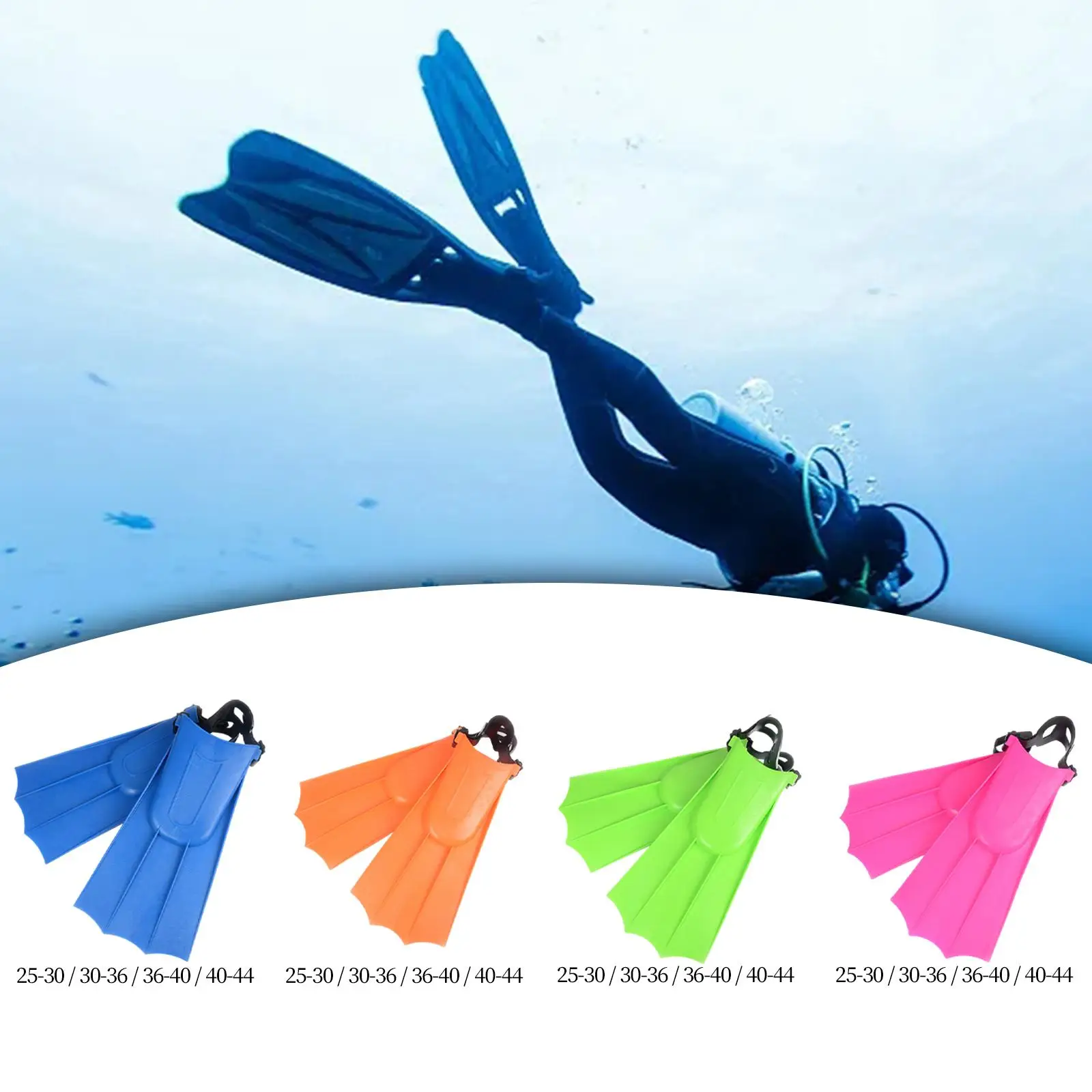 Swim Fins Adjustable Traveling Portable Water Sports Feet Shoes Comfortable Swimming Flippers Snorkeling Fins for Professionals