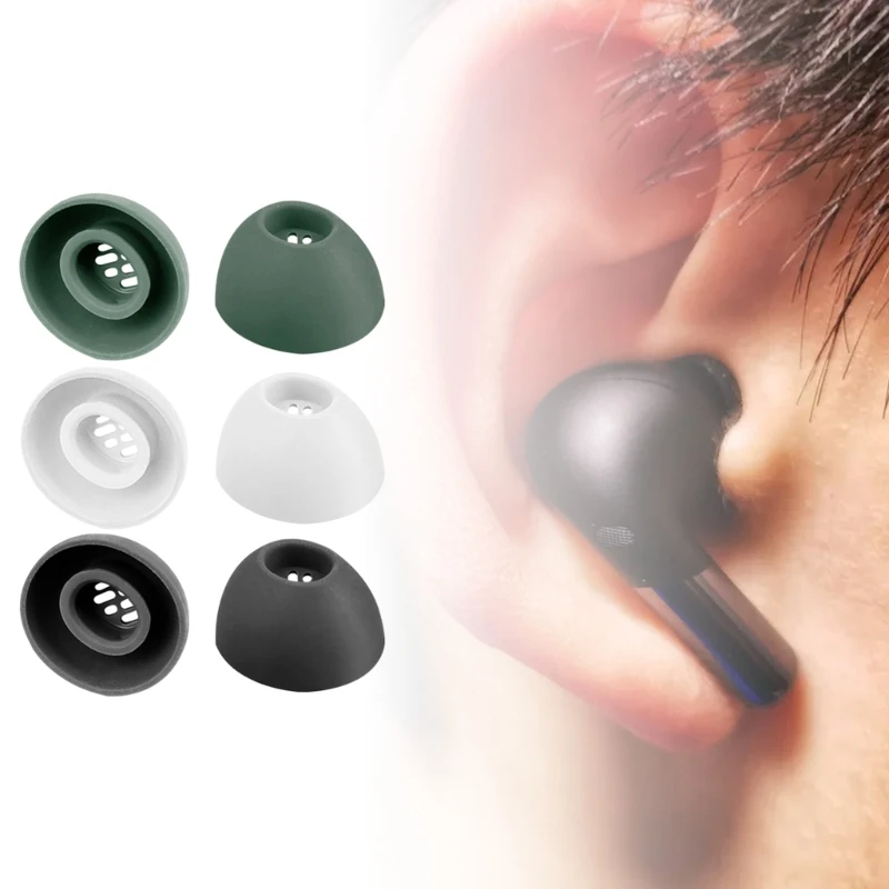 Comfortable Silicone Ear Tips - Replacement Earplugs in 3 Sizes (Small, Medium, Large) - Set of 3 Pairs