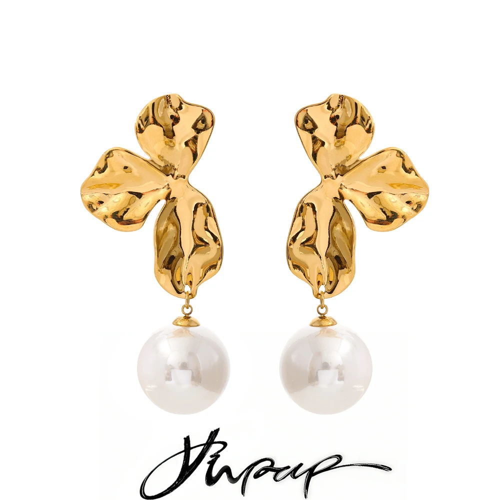 Yhpup Earrings Pearls Stainless Steel Popularity