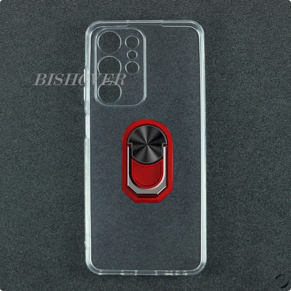 Enhanced Silicone Phone Case with Back Ring Holder Bracket