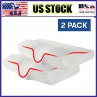 Memory Foam Pillow Contour Neck Back Support Orthopaedic Firm Sleeping Pillows 1