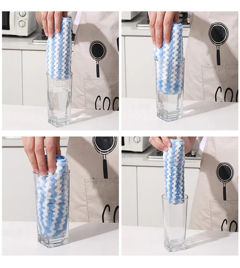 Kitchen Coral Fleece CleaningDry Cleaning Rags