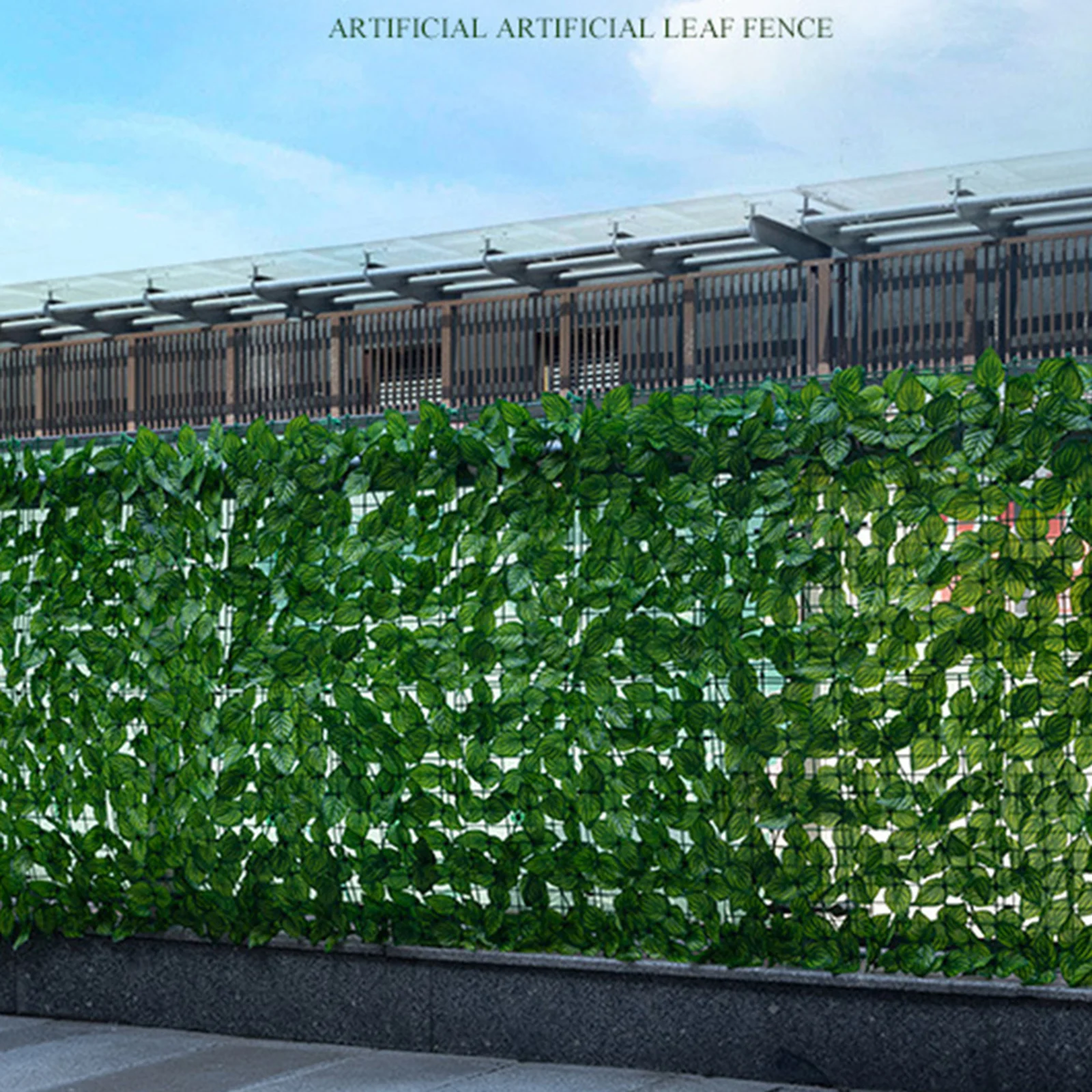 Artificial Leaf Privacy Fence Roll Wall Landscaping Expand Wood Fence Trellis Screen Hedge for Outdoor Garden Backyard Balcony