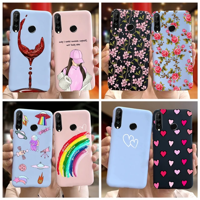 For Huawei P30 Lite New Editoon Case Soft TPU Silicone Protective Funda For  Huawei p30lite P30 Pro Wrist Chain Flower Cover Bag - AliExpress