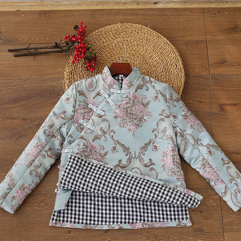 Giacca Tradizionale Harajuku Hanfu Sciolto Nuovo Ricamo Cinese Tang Suit Vintage Women National Clothes Coat Addensare