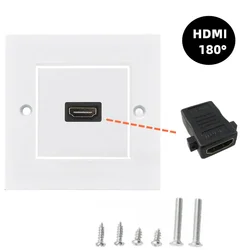 Premium HDMI Wall Plate with 4K HDR and 3D Support - 86mm x 86mm (1080P Straight)