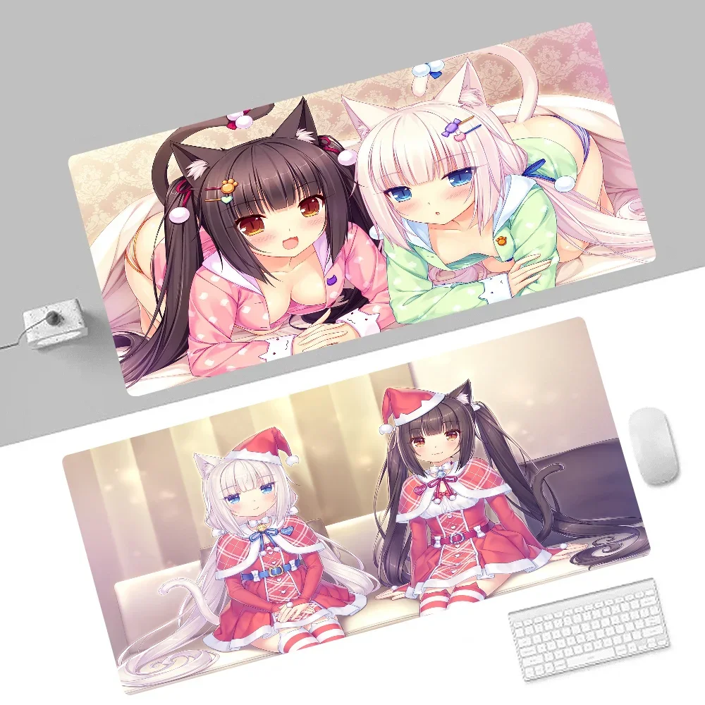 Chocola Nekopara Japan Anime Large XXL Gaming Laptop Computer Desk Mat Mouse Pad Mouse Mat Notbook Mousepad Gamer 2