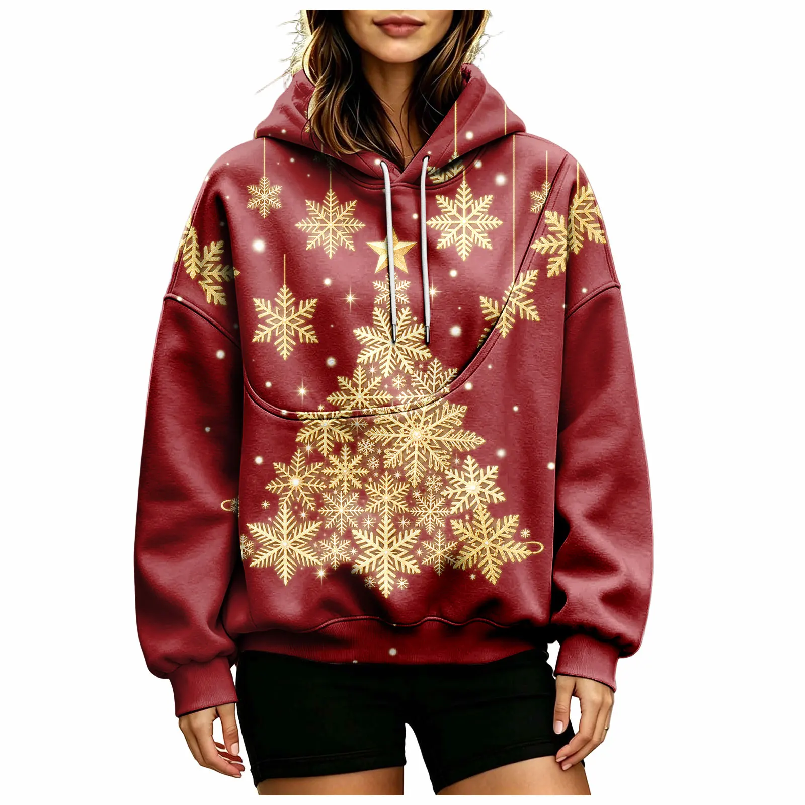 Women Fall And Winter Hoodie With Pet Pouch Oversized Pocket Colorful Print Sweatshirt For Dogs And Hoodies for Women Casual