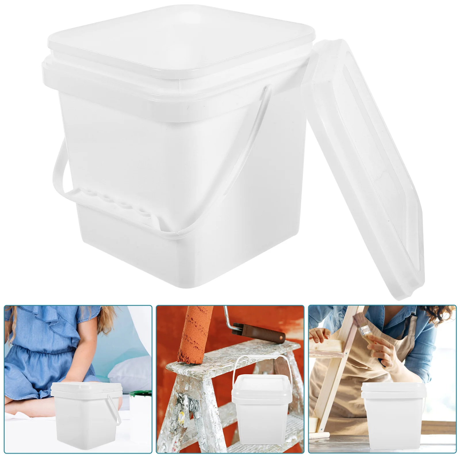 

Chemical Barrel Plastic Buckets Paint Favor Containers Can Portable Pail With Lid For Painting Pp Storafe