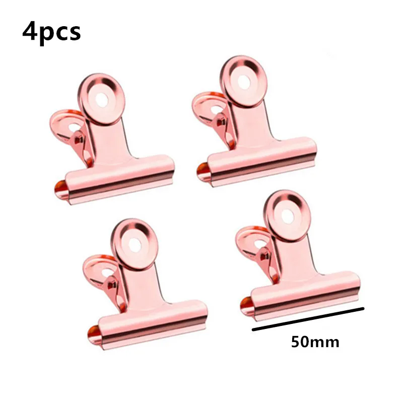 Multi-Color Round Metal Clamp Clips - Ideal for Students and Office Supplies