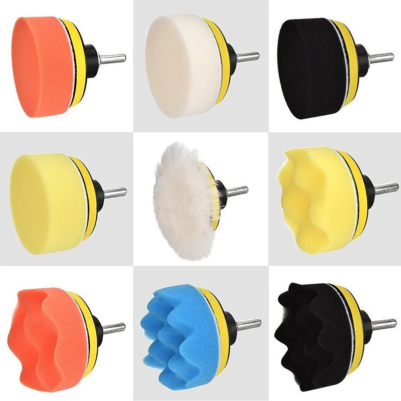 3inch Car Polishing Pad Car Polish Pad Polishing Sponge Set Wool Polishing Pad Car Polishing Sponge Polishing Wheel Disc Wool Polishing Head Polishing Wheel Kit 6/7/8/11Pcs/Set Self-Adhesive Wool Wheel Polishing Pad Waxing Sponge For Car Polisher Drill Adapter