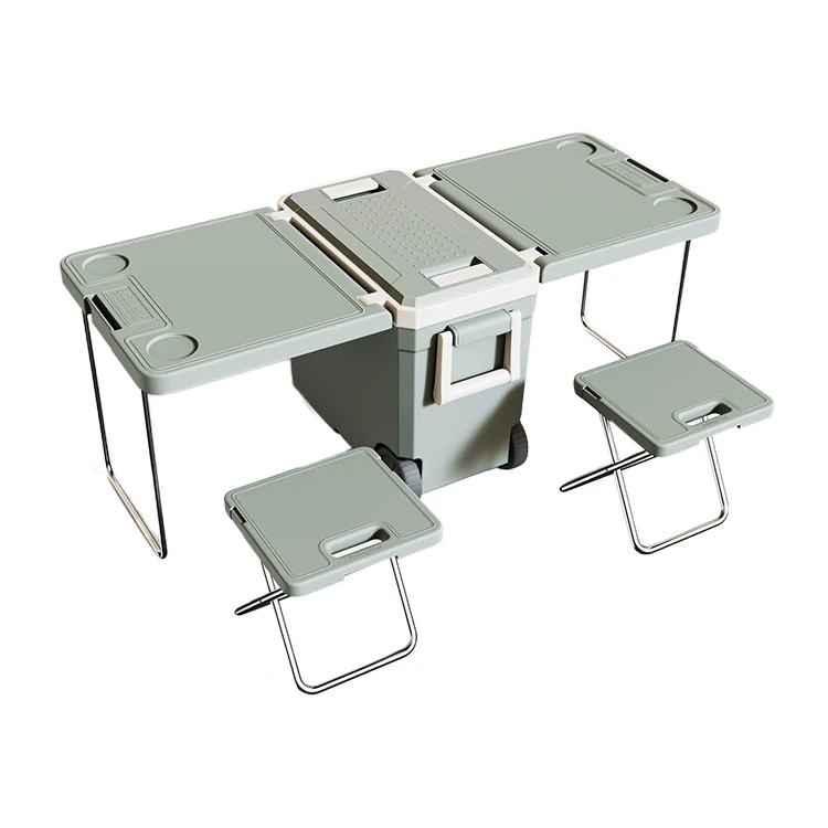 

Холодильник со столами и стульями, пластиковый холодильник с морозильной камерой 32 л с семейным холодильник для пикника