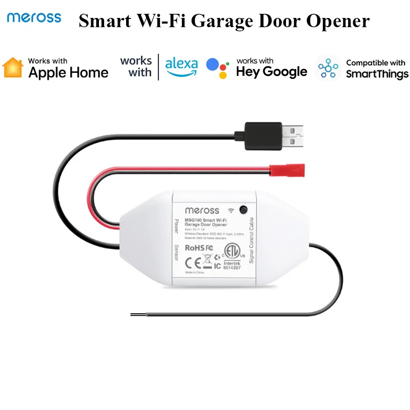Meross HomeKit Smart WiFi Garage Door Opener WiFi Sensors Controller