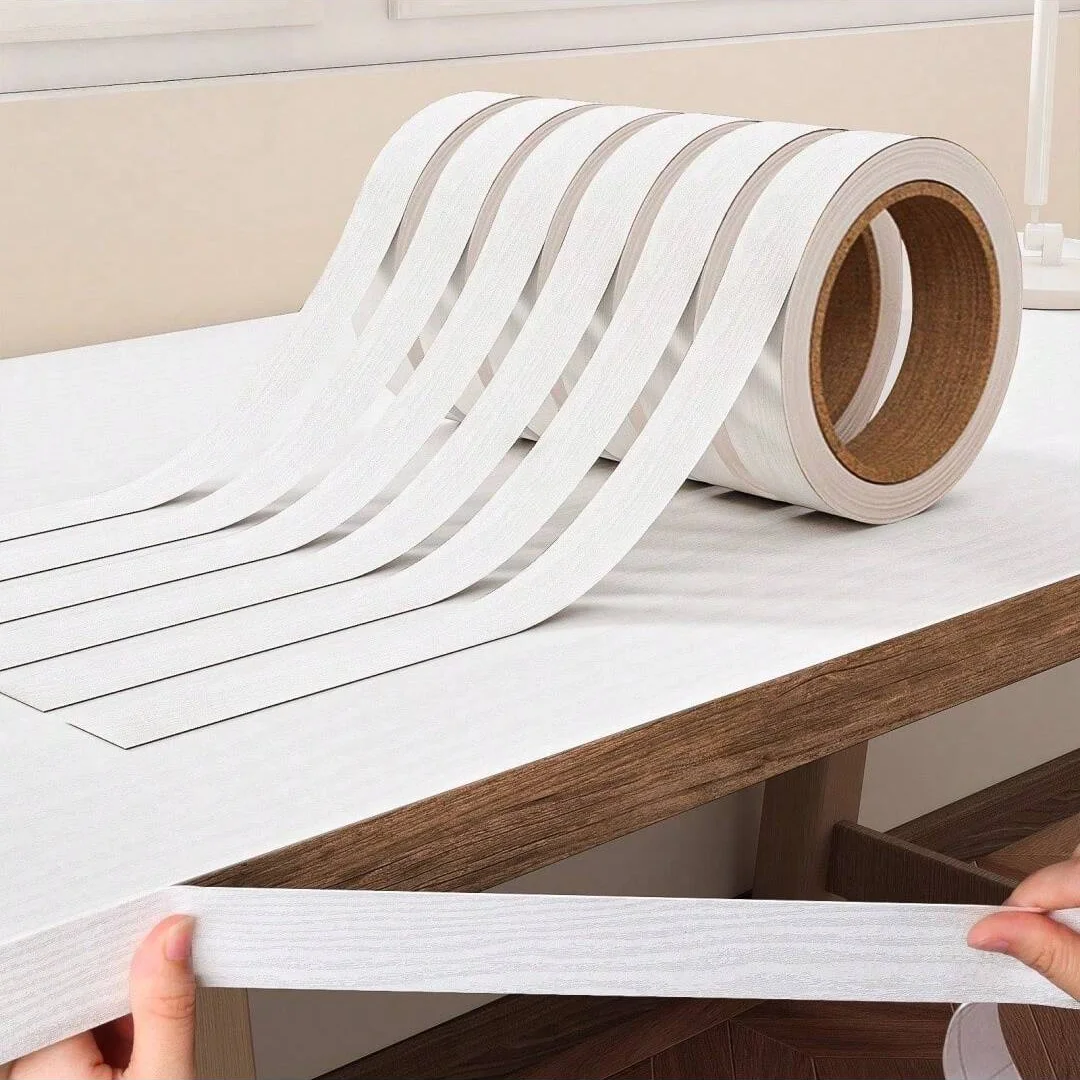 1PC 10m/393.7inch Preglued Edging PVC Edge Banding for Wood Kitchen Wardrobe Furniture Table Desk Board