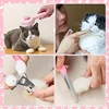 8Pcs Cat Brush Beauty Kit with Pet Nail Clippers and Files Pet Self-Cleaning Kit Flea Comb Pet Shampoo Bath Brush Pet Sheddin 5