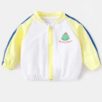 Infant Babys Girl Sunproof Coat Muslin Thin Cool Bear Printed Toddler Girls Jacket Loose Spliced Raglan Sleeve Little Girl Coats 4