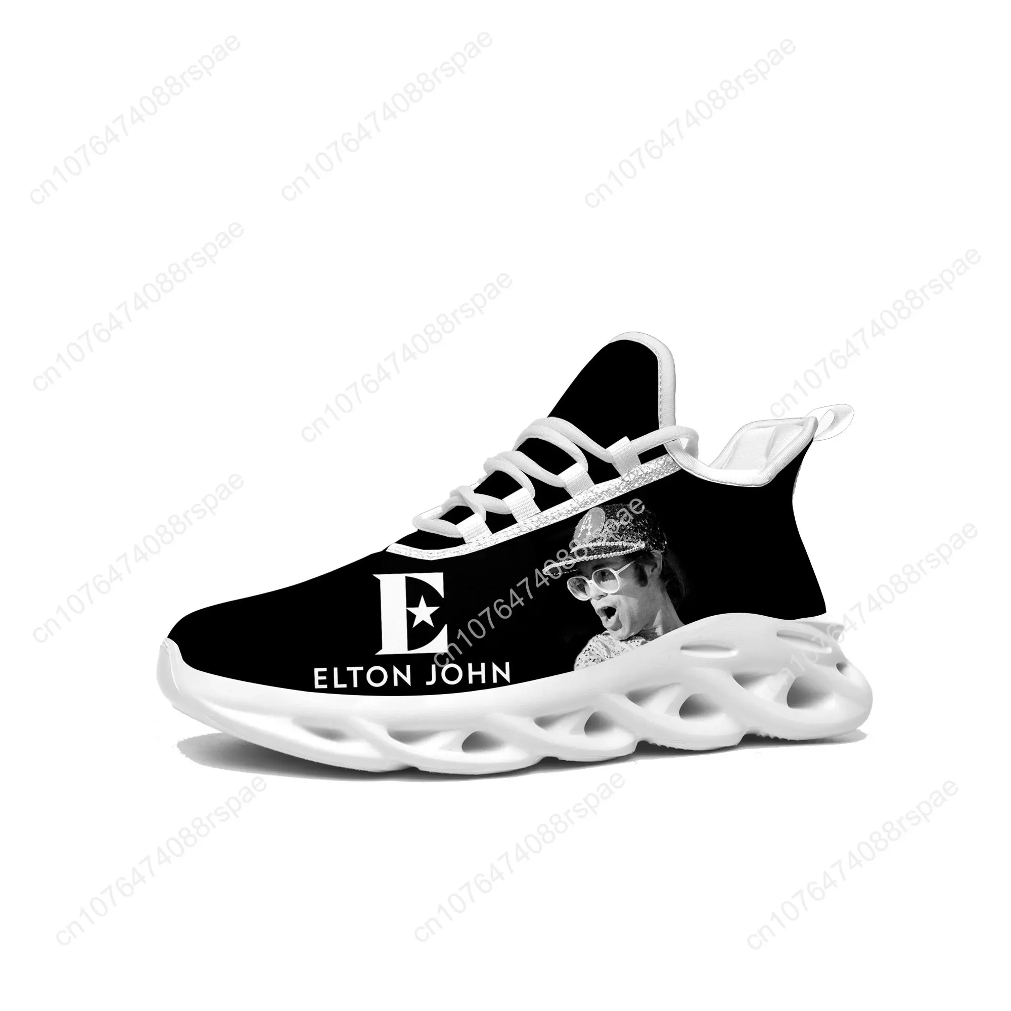 Elton John Singer Flats Sneakers Mens Womens Sports Running Shoes High Quality Sneaker Lace Up Mesh Footwear Tailor-made Shoe 4