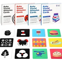 Montessori Baby Visual Stimulation Cards Black White Baby Cards High Contrast Flash Card Learning Educational Toys for Children 1