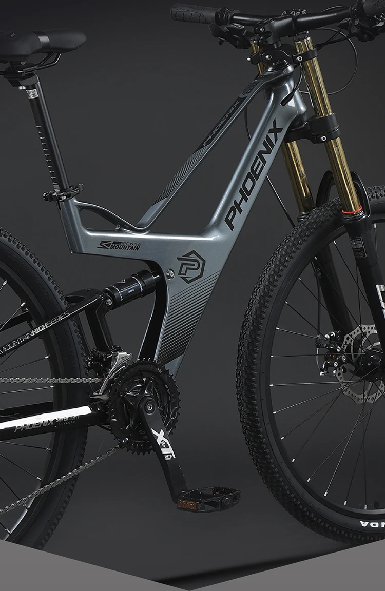 27.5 Inch Mountain Bike Soft Tail MTB Bikes Magnesium Alloy Frame Double Shoulder Fork 27/30 Speed Framework Ourtdoor Cycling