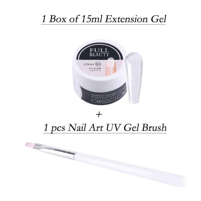 Gel For Extension UV Builder Nail Gel Clear Acrygel Base Varnish Quick Buidling Nail Art Brush Set For Manicure LY1800-1