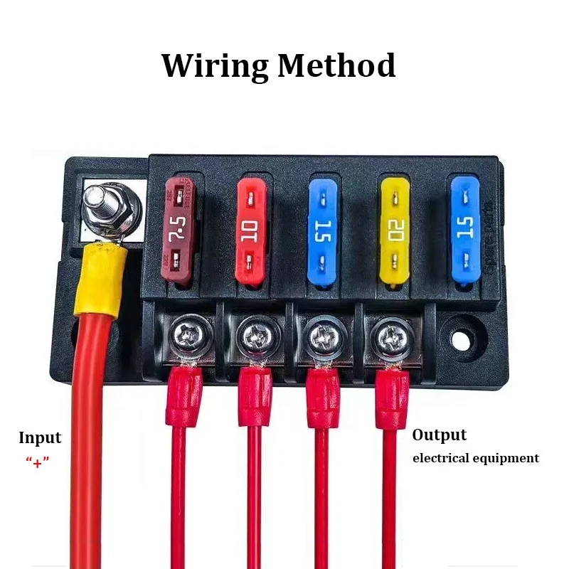 4 Way Blade Fuse Box, barco automotivo e barco marinho, 12-32V