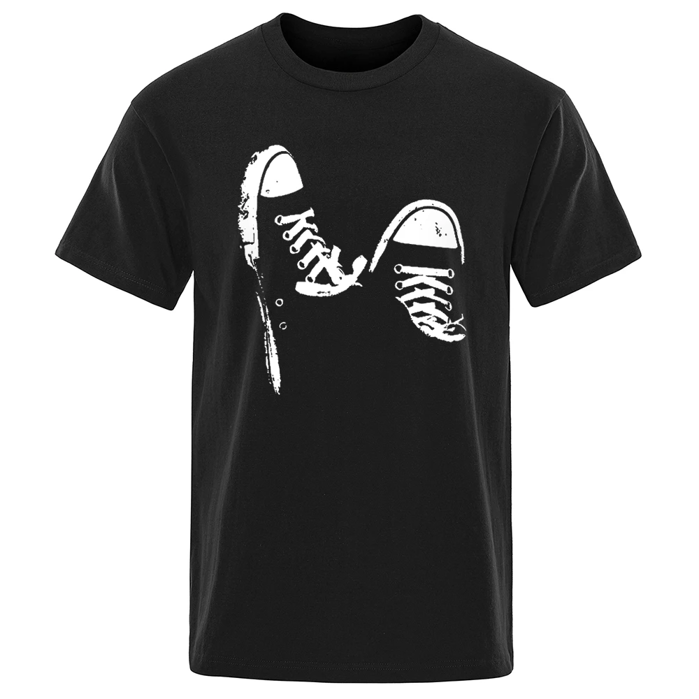 

New Arrival Casual Short Sleeve Skate Shoes Men T Shirt Summer Breathable Clothes O-Neck Loose Unisex Fashion Cotton Tshirt