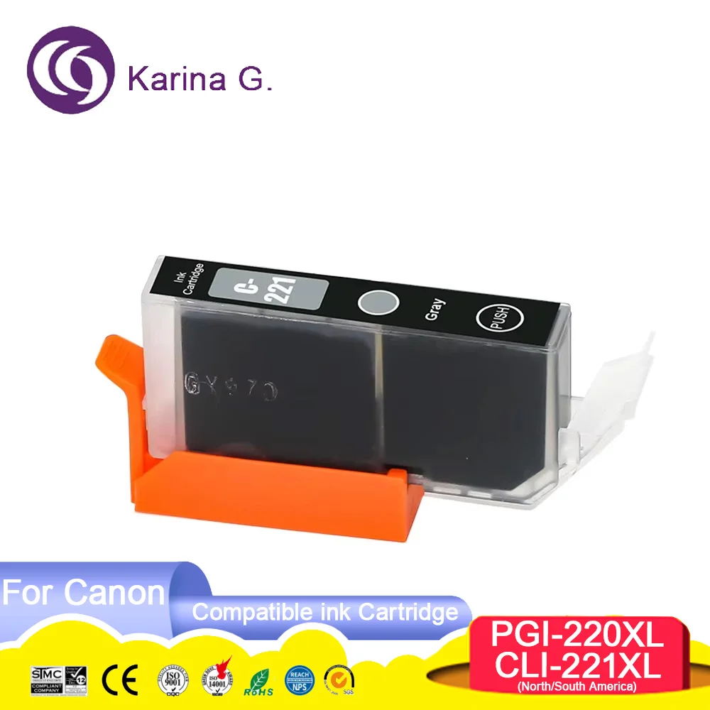Compatible PGI-220 PGI220 CLI-221 CLI221 Color Printer Ink Cartridge for PIXMA
