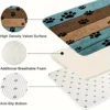 Dog Paw Prints Doormat Non-lip Dog Door Mat for Muddy Paws Entrance Door Rug Water Absorbent Quick Drying Dog Sleeping Blanket 5
