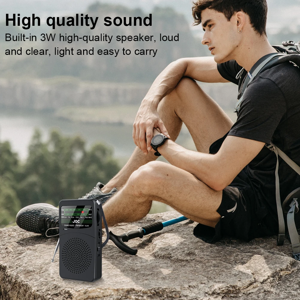Portable Battery Operated Radio With Speaker Flashlight Emergency Radios SW AM FM Full Band Radio Receiver With Headphone Jack