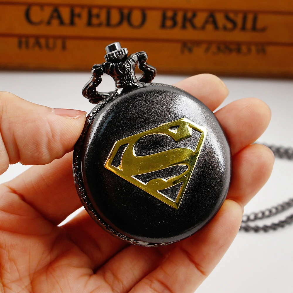 Fashion Black Anime Cosplay orologio da tasca al quarzo da uomo collana pendente regalo per bambini relogio masculino