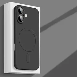 Magnetic Liquid Silicone Soft Cover for iPhone 17 Air (Black)