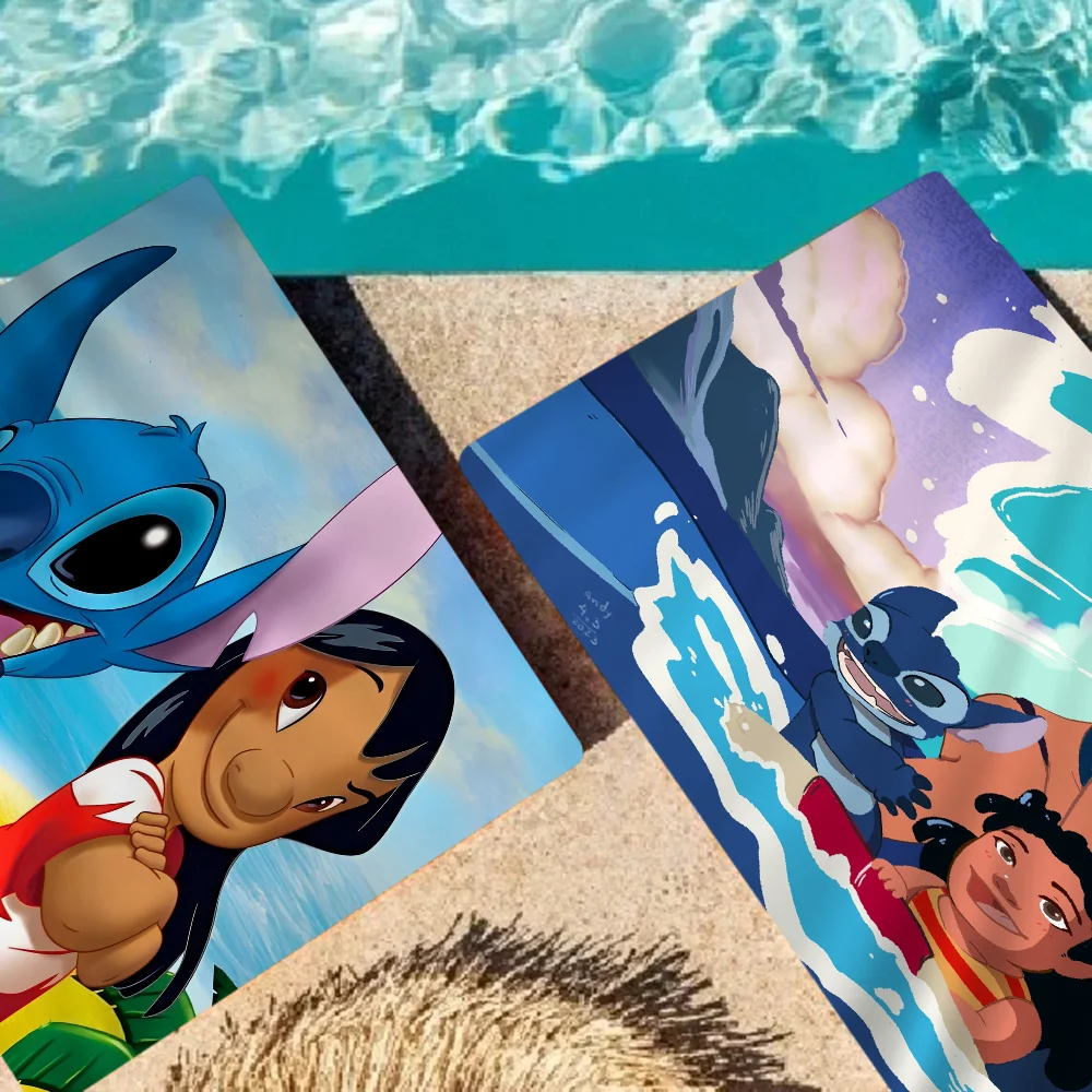 Disey Stitch Big Microfiber Beach Towels Quick Dry Towel Sand Beach Towels Pool Towel for Travel Swim Pool Yoga 4