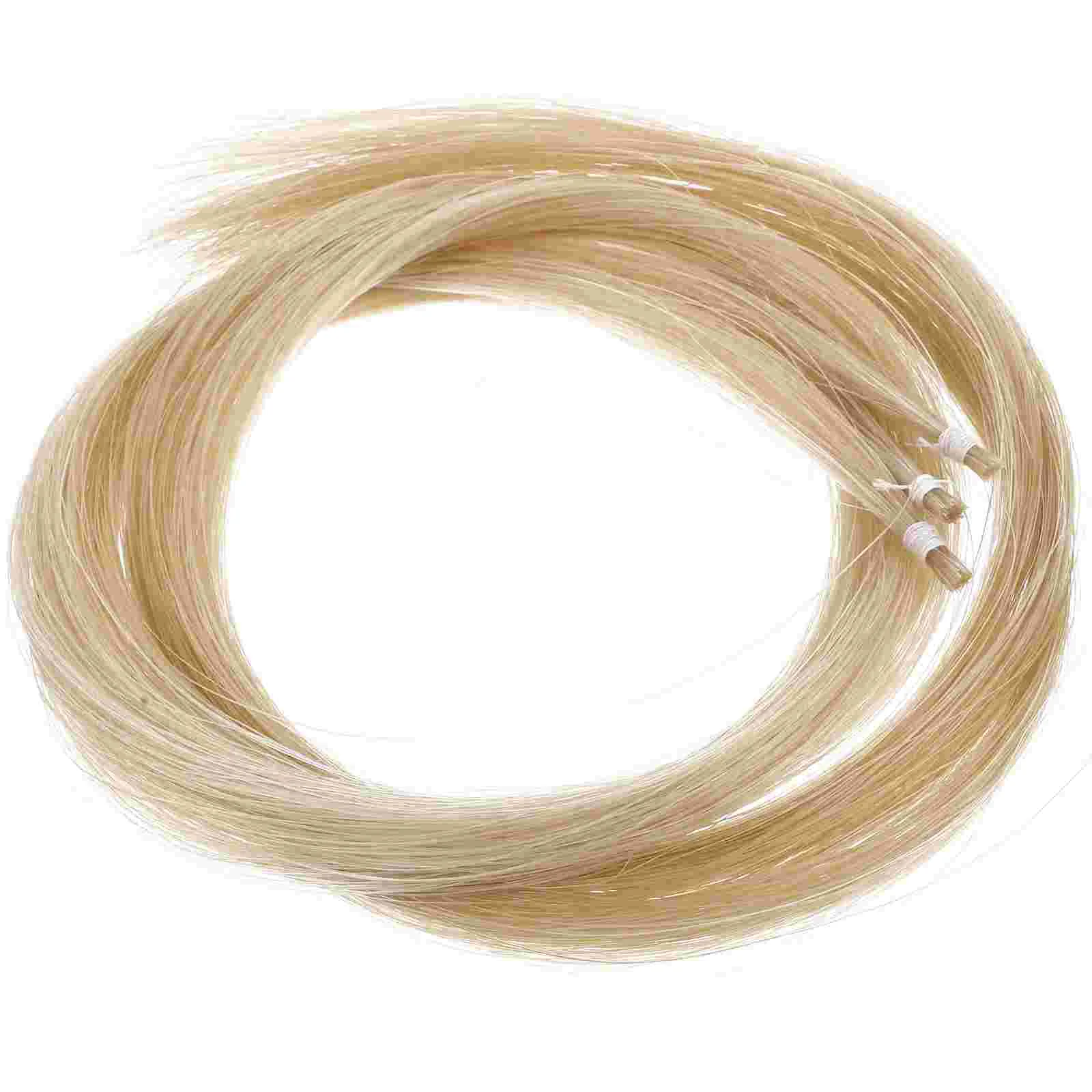 

3 Hanks Bow Horse Tail Hair Supplies Instrument Accessories for Violin Viola Horsetail