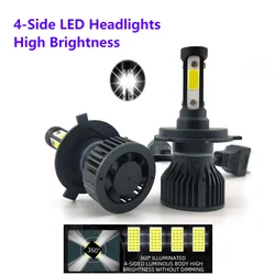 Ultra - Bright 16000Lm LED Headlight Bulbs - 50W, Dual Beam, White, 12V, Pack of 2 - H1 (White)