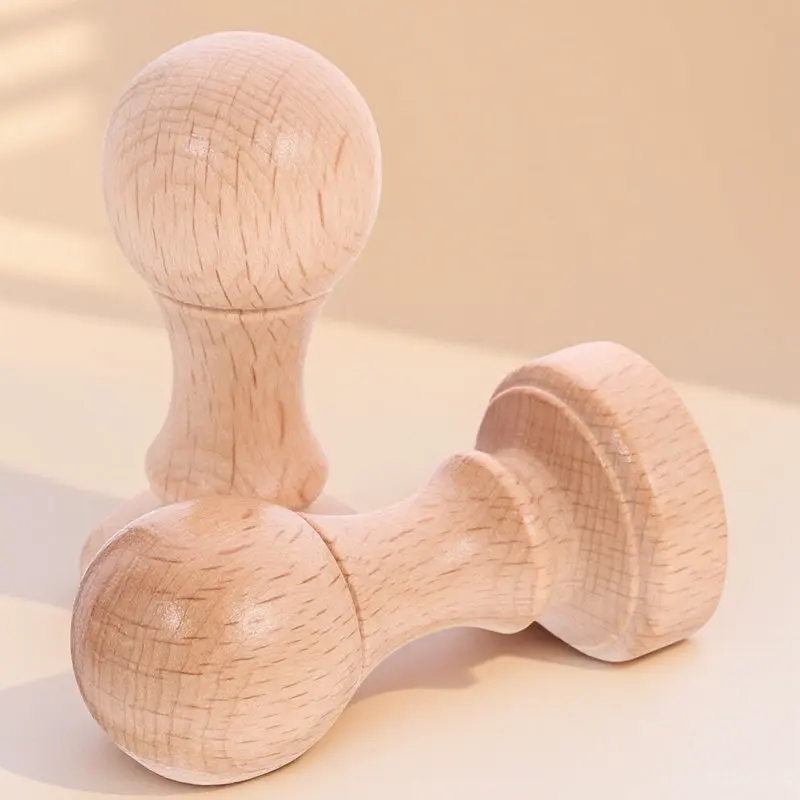 2Pcs 나무 DIY 빈 스탬퍼 세트 스크랩북 일기 플래너 공예 선물 라벨링 수제 카드용 부드러운 조각 인장