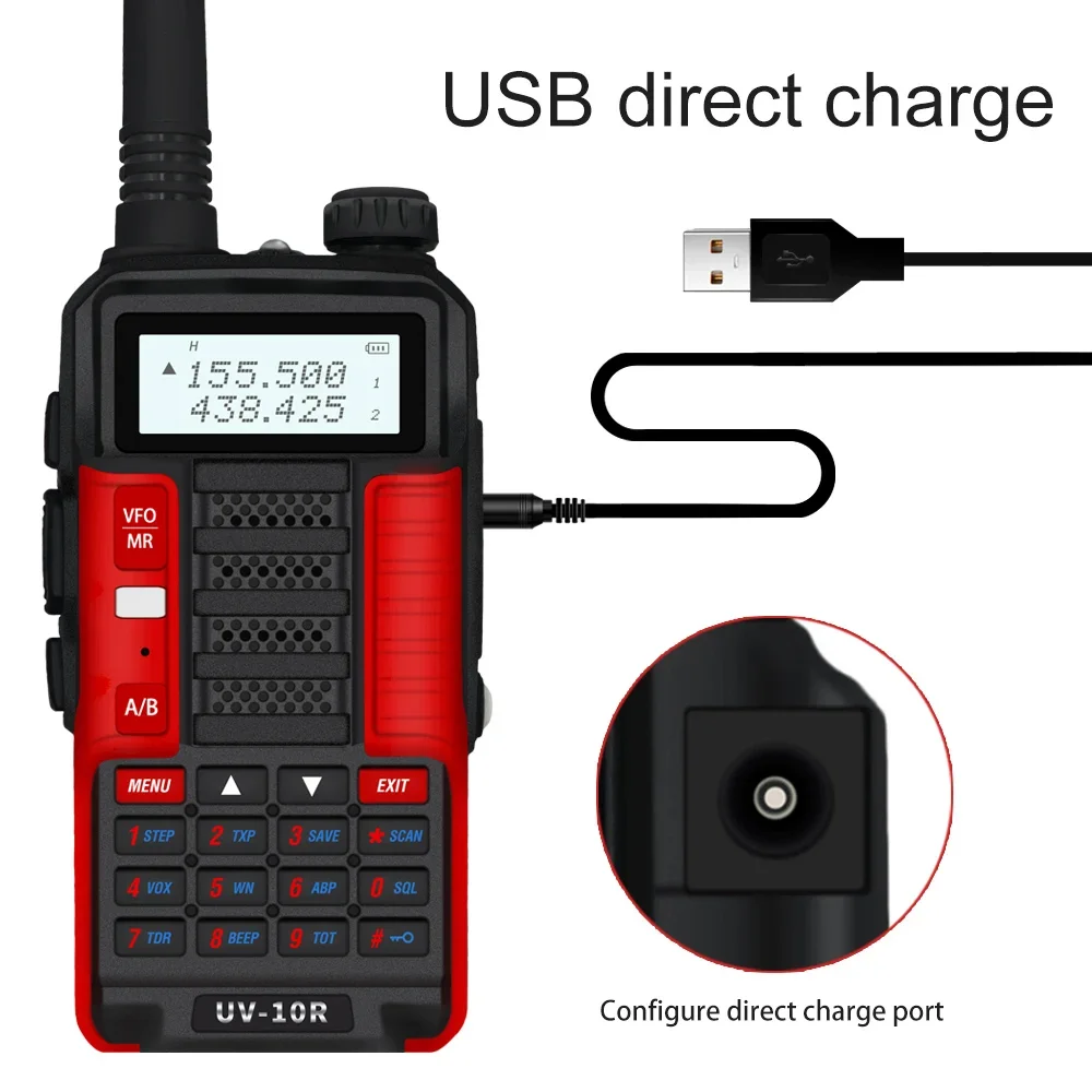 Baofeng UV-10R Professional Walkie Talkies, High Power 10W Dual Band Two-way Ham Radio, UV-10R  2 Way Radio Talkie Walkie 50 Km 4