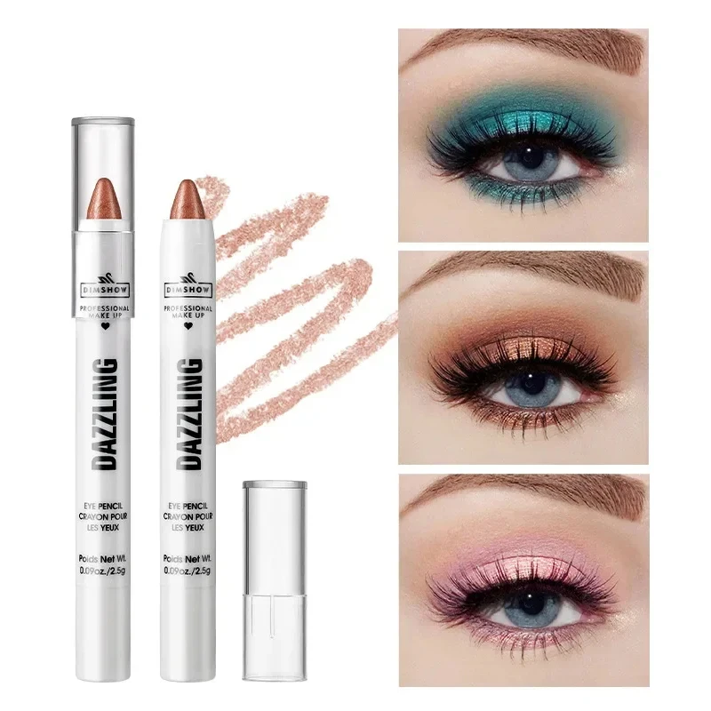 12 Colori Super Shiny Pearlescent Eyeshadow Pencil Waterproof Sweat Proof Long Lasting Shimmer Eye Shadow Pen Eyeliner 2024